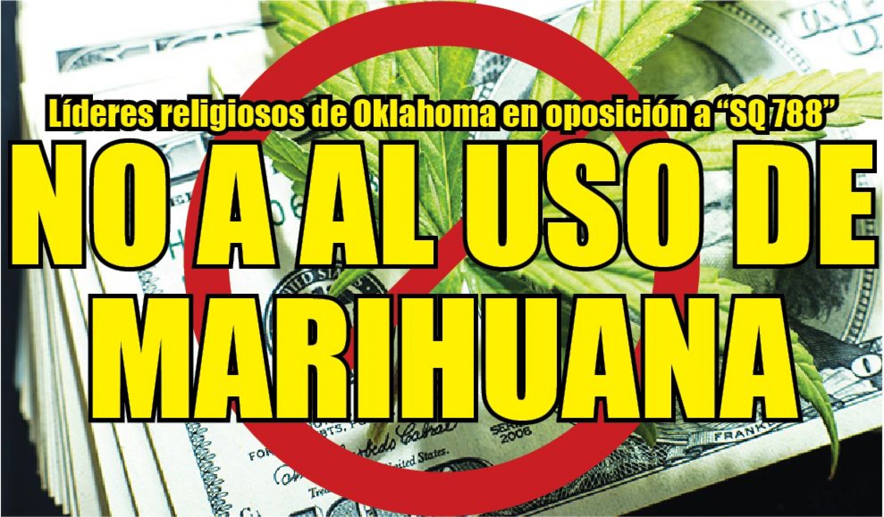 Líderes religiosos de Oklahoma en oposición a “SQ 788” No a al uso de Marihuana