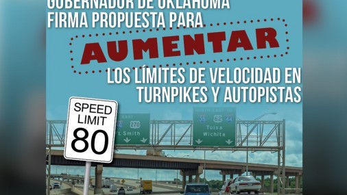 Gobernador de Oklahoma firma Propuesta para  aumentar los límites de Velocidad en  Turnpikes y Autopistas