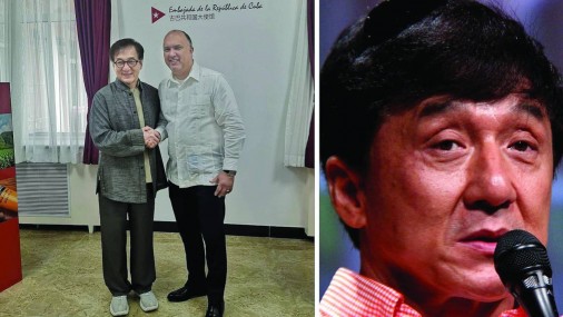 Jackie Chan visita embajada cubana en China y promete donar mascarillas