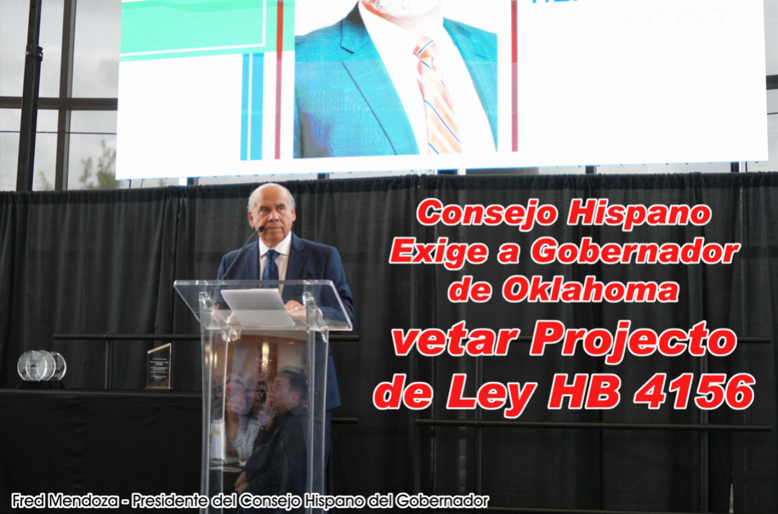 CONSEJO HISPANO EXIGE A GOBERNADOR DE OKLAHOMA VETAR PROJECTO DE LEY HB 4156
