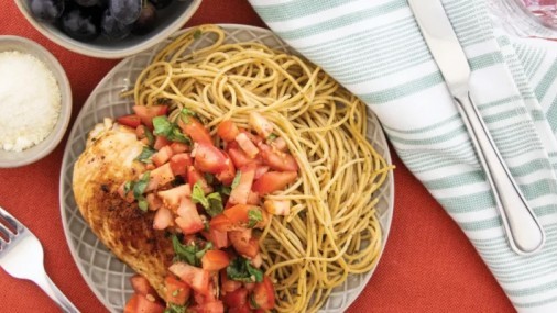 Receta de la Semana: Pasta con Pollo y Bruschetta