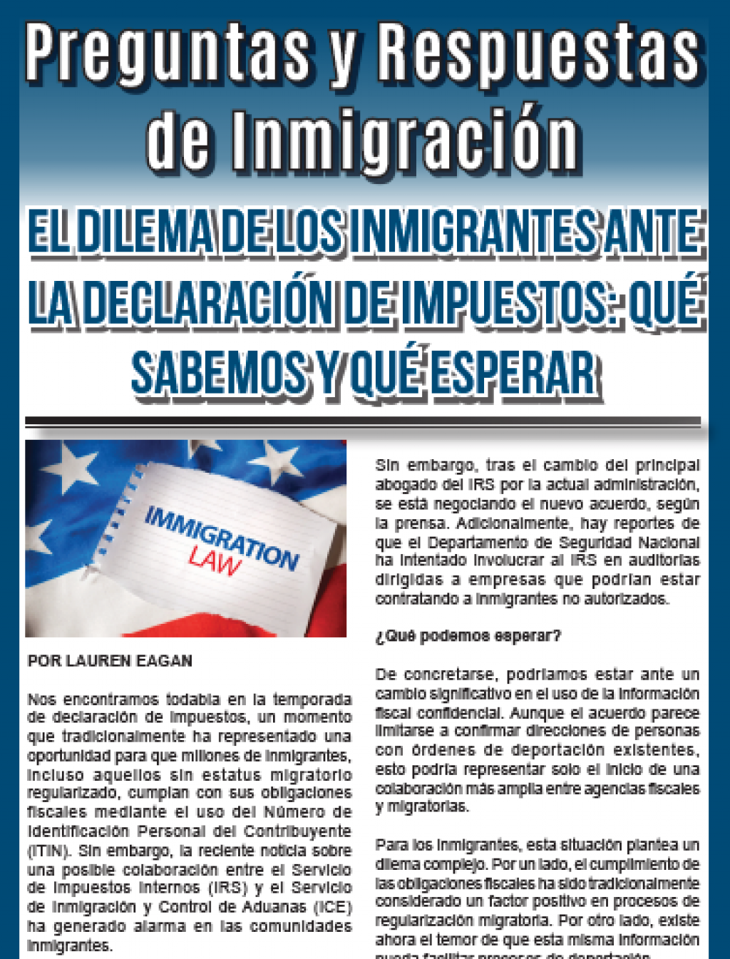 Preguntas y Respuestas de Inmigración