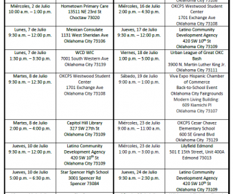 Las clínicas móviles Oklahoma Caring Vans proveerán inmunizaciones