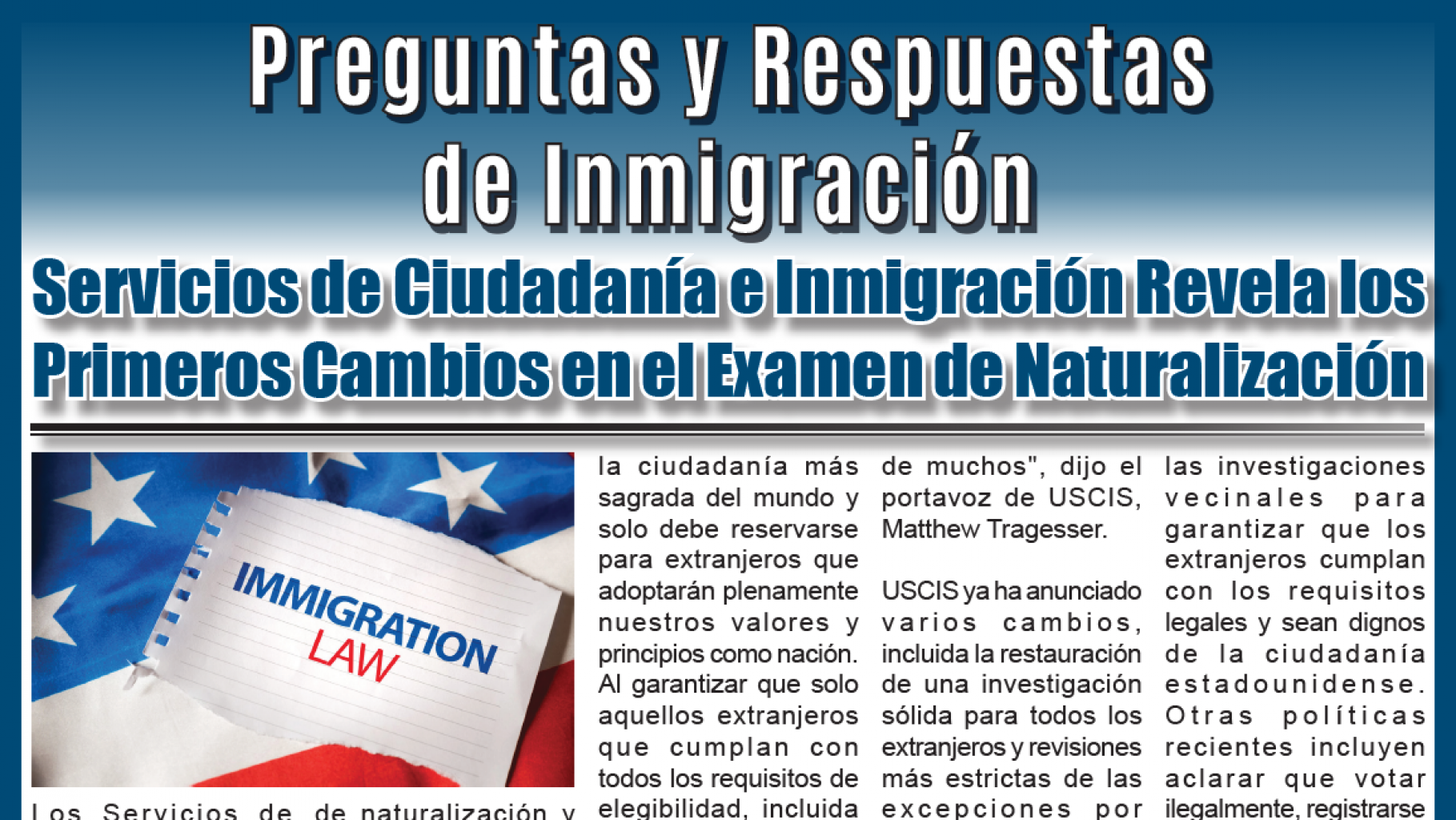 Preguntas y Respuestas de Inmigración