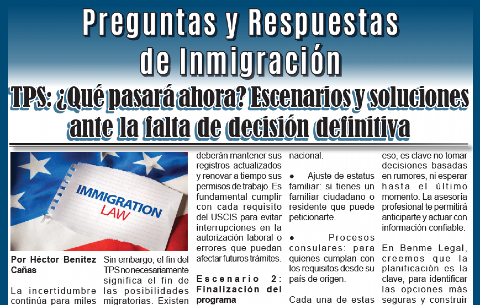 Preguntas y Respuestas de Inmigracion