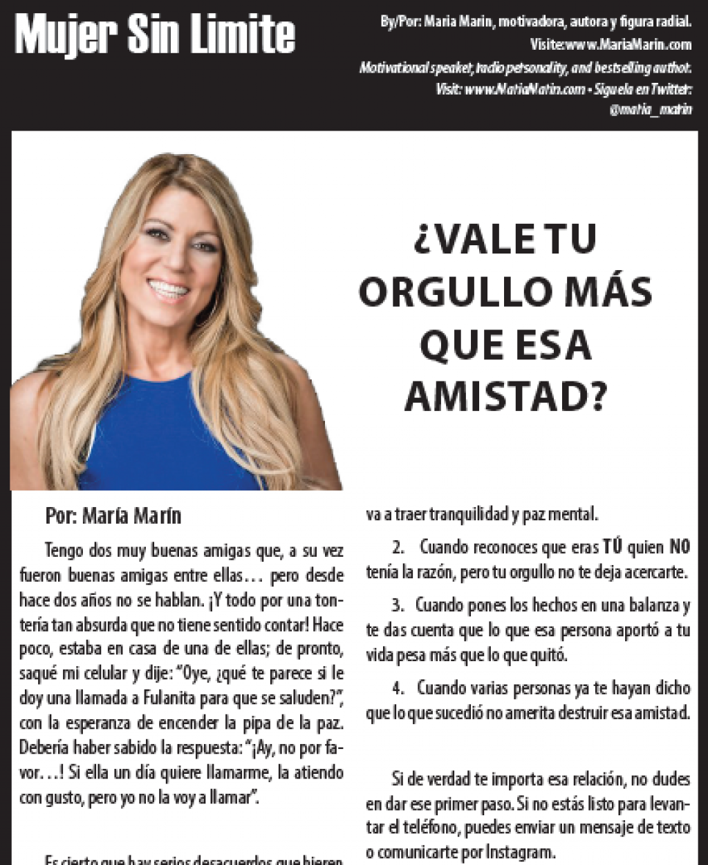 ¿VALE TU  ORGULLO MÁS  QUE ESA  AMISTAD?