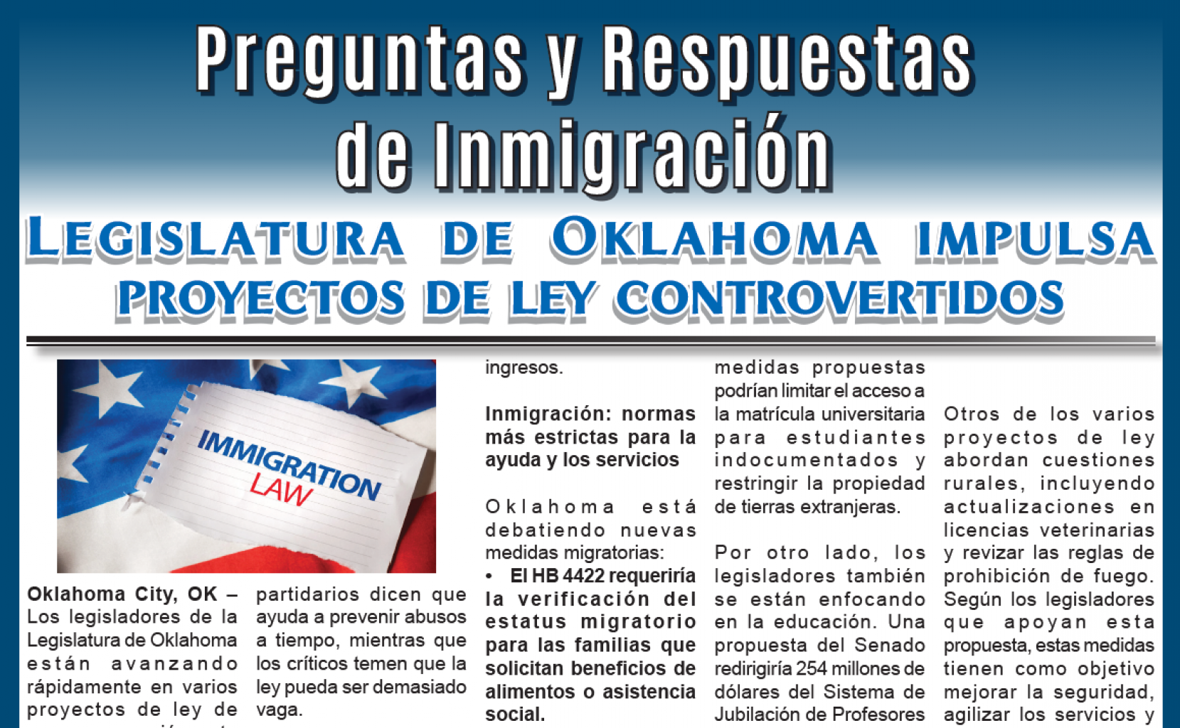 Preguntas y Respuestas de Inmigración
