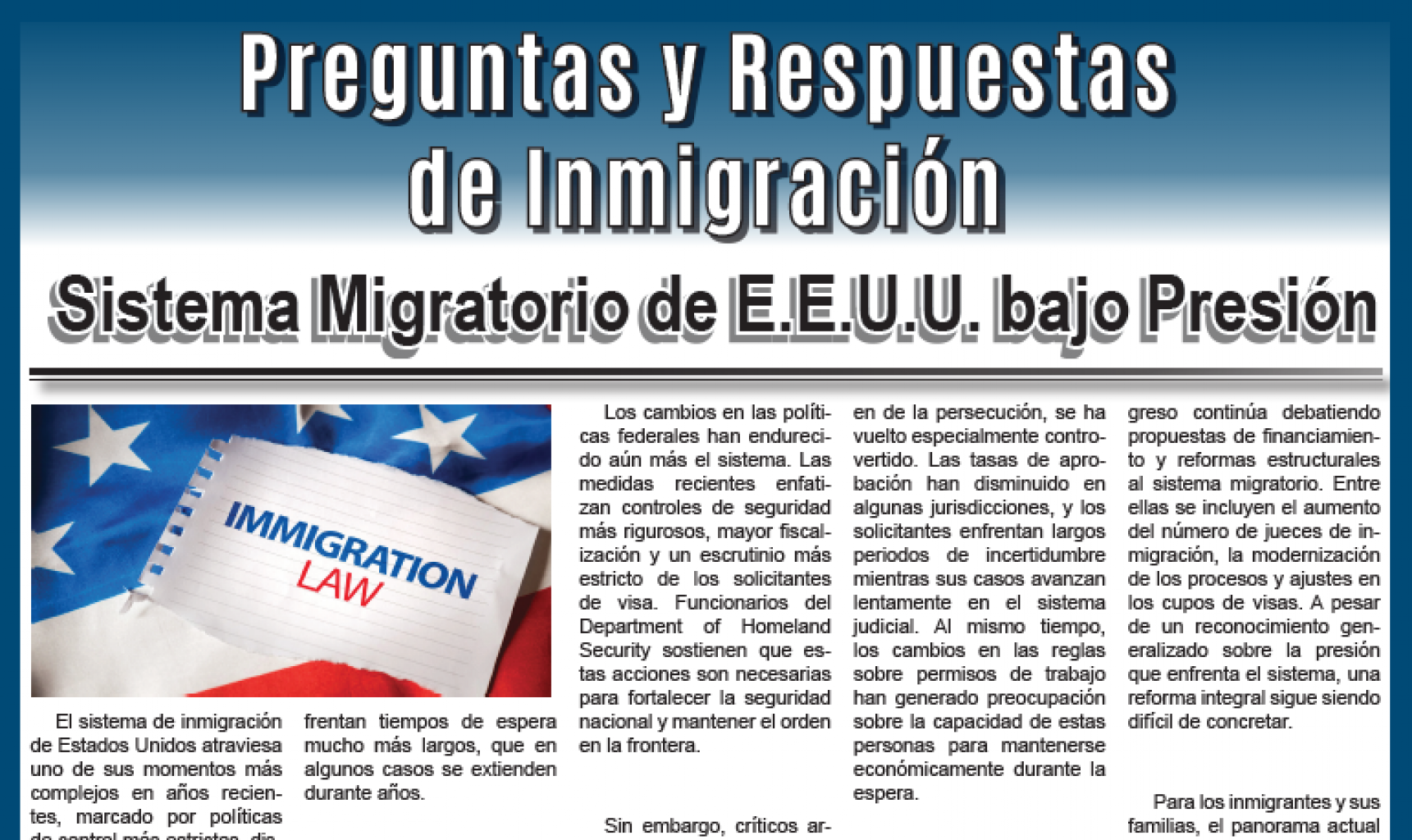 Preguntas y Respuestas de Inmigración