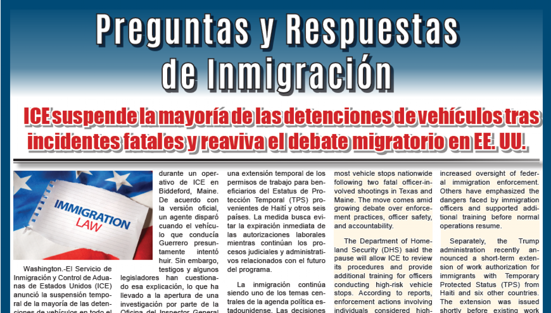 Preguntas y Respuestas de Inmigración
