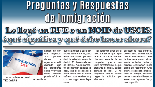 Le llegó un RFE o un NOID de USCIS: ¿qué significa y qué debe hacer ahora?